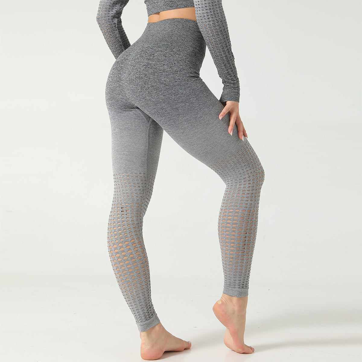High Waist Leggings Women Hollow Out Push Up  Workout Leggins Mujer Exercise Fitness Female Pants Fitness Jeggings