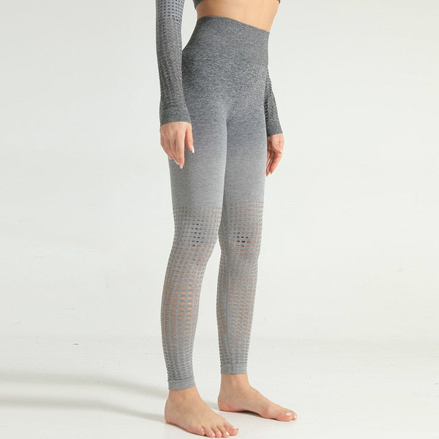 High Waist Leggings Women Hollow Out Push Up  Workout Leggins Mujer Exercise Fitness Female Pants Fitness Jeggings